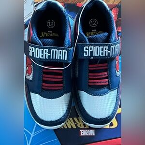Marvel Spider-Man Kids Sneakers - Navy and White Size 12 New